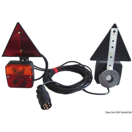 KIt feu arrière fixation magnétique + triangles Osculati - Kit feux...