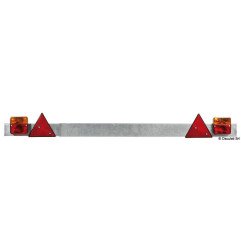 Barre arrière réglable avec feux 110/190 cm Osculati - Barre arrièr...