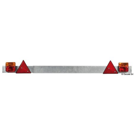 Barre arrière réglable avec feux 110/190 cm Osculati - Barre arrièr...