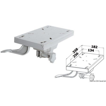 Chariot coulissant et pivotant en aluminium Osculati - Chariot coul...