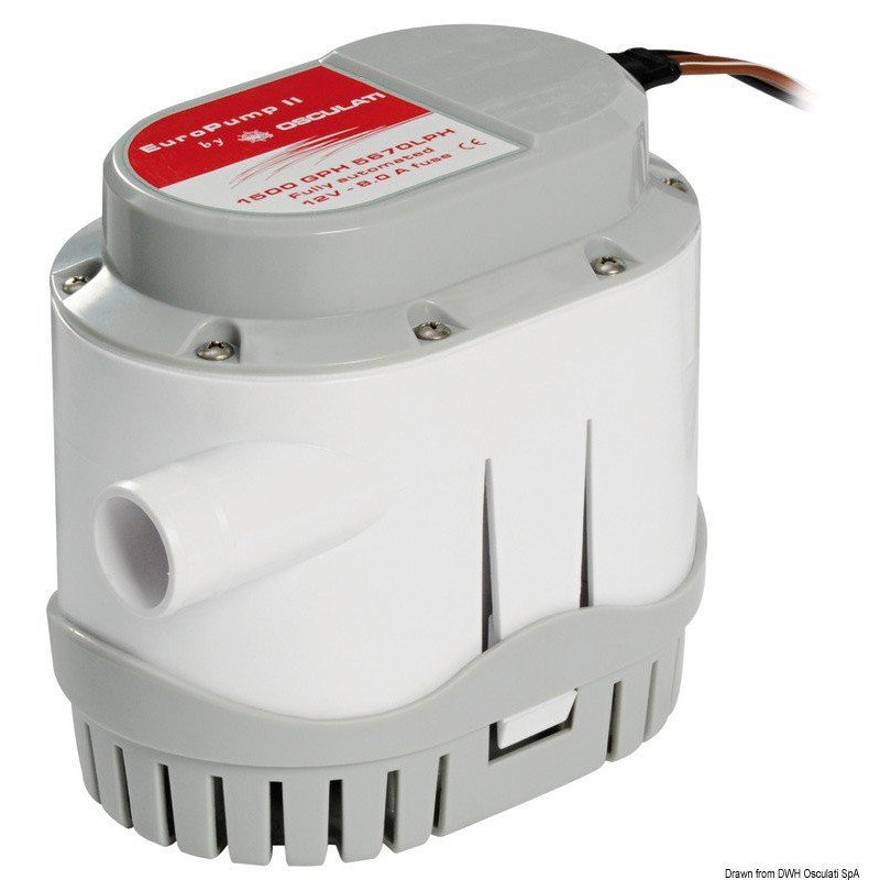 Pompe automatique Europump II 24 V 128 l/min Osculati - Pompe de fo...
