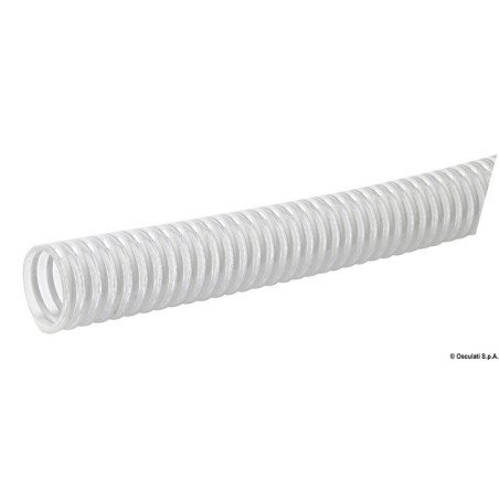 Tuyau avec spirale en PVC blanc 14mm Osculati - Tuyau en spirale po...