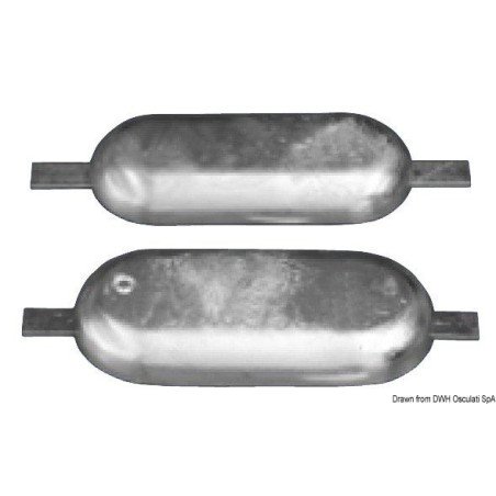 Anode magnésium à souder 400 x 152 mm 4 kg Osculati - Anodes magnés...