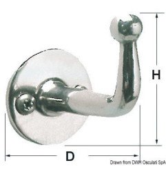 Crochet inox poli 47x27 mm Osculati - Crochets - discount-nautic.com