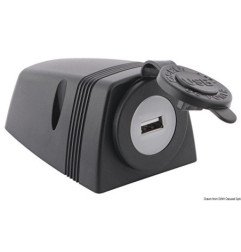 Prise USB + carénage p. fixation sur plan Osculati - Prise allume-c...