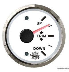 Indicateur trim 0/190 Ohm blanc/polie Osculati - Indicateur TRIM - ...