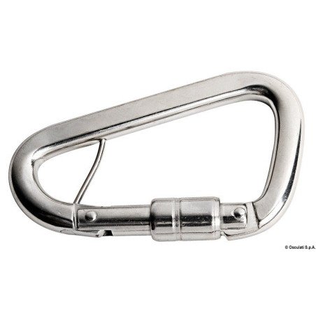 Mosqueton inox pour harnais de sécurité 100 mm Osculati - Mousqueto...