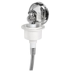 Boîtier douche chromé Classic Evo tuyau PVC 4 mm Montage à plat Osc...