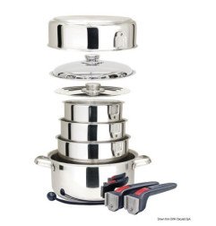 Casseroles empilables intérieur inox Magma Europe - Casseroles empi...