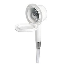 Boîtier douche blanc Classic Evo tuyau nylon 4 mm Montage à paroi O...