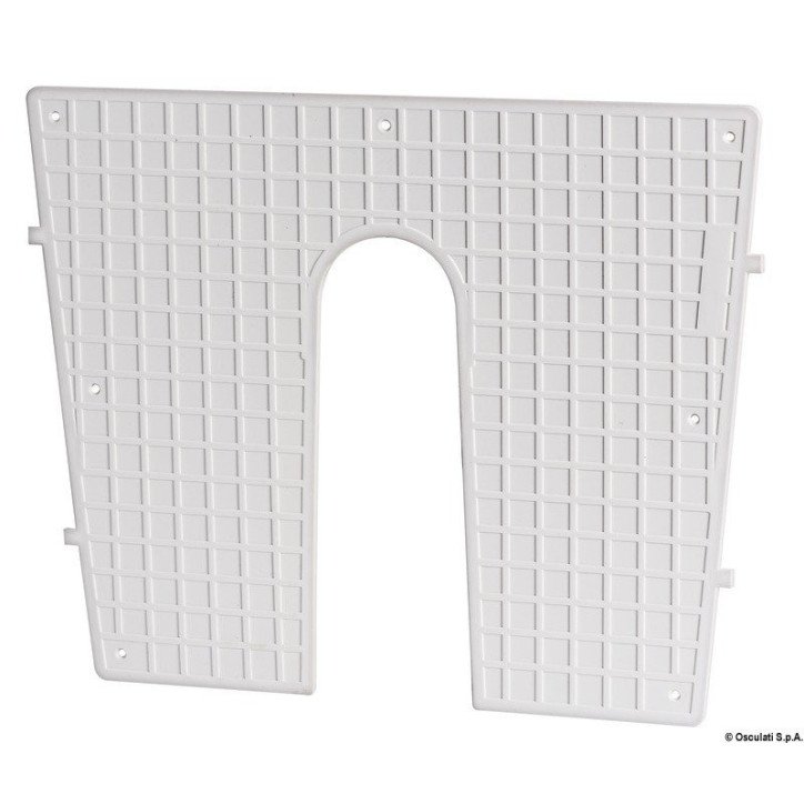 Plaque protection plastique poupe blanc 430x350 mm