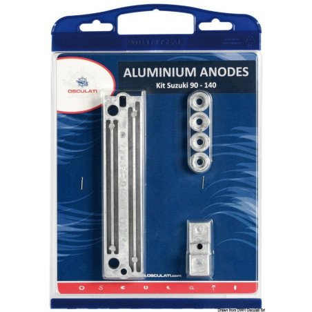 Kit anode Suzuki 90/140 HP magnésium Osculati - Kit anodes Suzuki -...