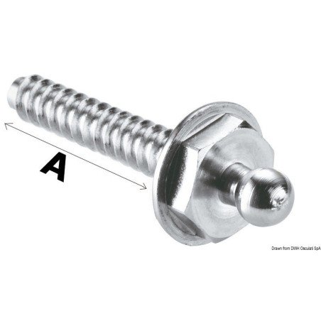 Bouton mâle Loxx vis autotaraudeuse Schaeffertec - Boutons alleman...