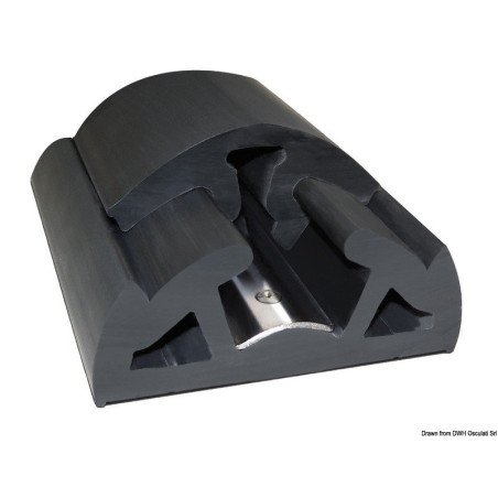 Défense de quai BINO noir 90x53 mm rouleau12m Tessilmare - Défense ...