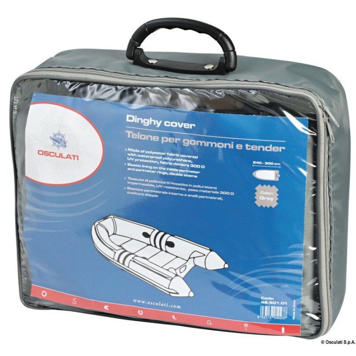 Bâche pour bateau pour pneumatiques gris 30/360 cm 300D Bâche pour bateau pour pneumatiques gris 30/360 cm 300D