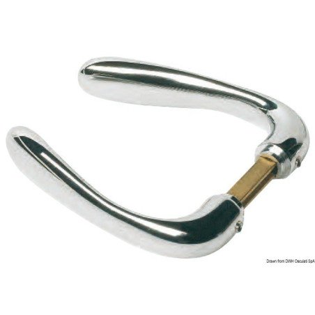 Poignée Classic Kata laiton chromé 113 mm Osculati - Poignées Class...