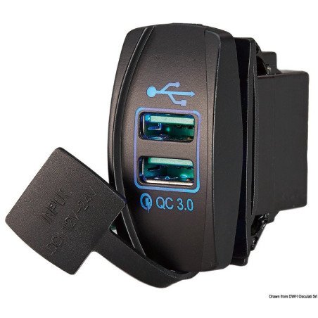 Prise de courant avec double USB - Prise de courant avec double US...