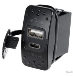 Prise USB-A + USB-C - Prise de courant avec double USB - discount-...