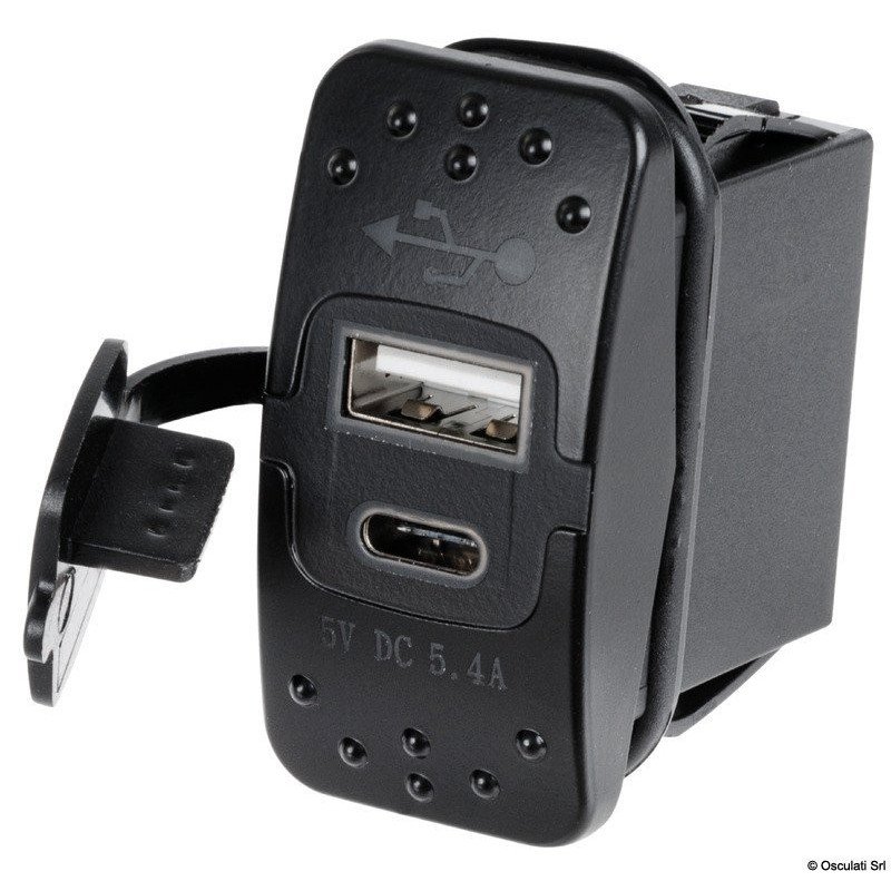 Prise USB-A + USB-C - Prise de courant avec double USB - discount-...