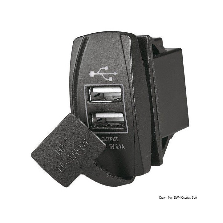 Prise de courant avec double USB