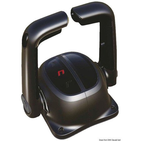 Boîtier à levier simple bimoteur noire B502B Ultraflex - Boîtier do...