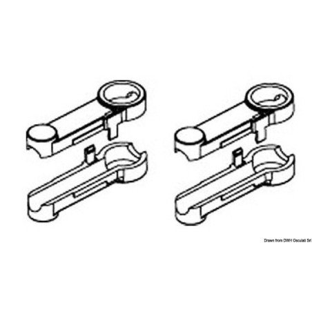 Kit pour adapter câbles K60 Ultraflex - Kit d'adaptation câbles K60...