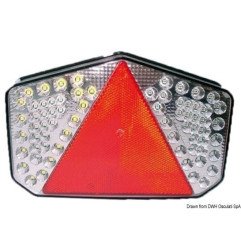 Feu à LED arrière D avec catadioptre triangulaire Osculati - Feu ar...