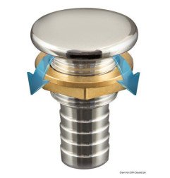 Event carburant laiton chromé Full Flush droit19mm Osculati - Event...