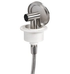 Boîtier douchette de pont Classic Evo Inox avec douchette inox Tige...