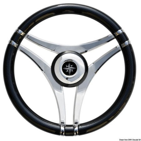 Volant IMPACT carbon branches inox Ø 350 mm - Volants à branches e...