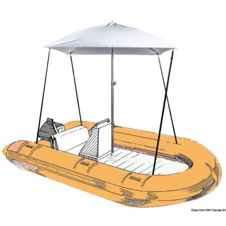 Bimini PARASOL pliable p. bateau blue navy Osculati - Bimini Paraso...