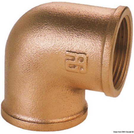 Raccord coudé 90° en bronze F-F GUIDI 3" - Raccord coudé 90° en br...