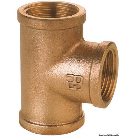 Raccord à T en bronze F-F-F GUIDI 2" - Raccord en T f-f-f en bronz...