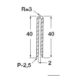 Profil finition 2x2x40 mm gris RAL 7001