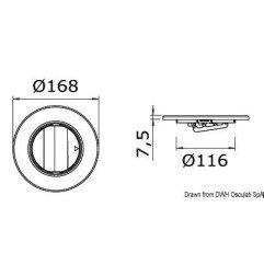Grille aération ABS blanc 163 mm