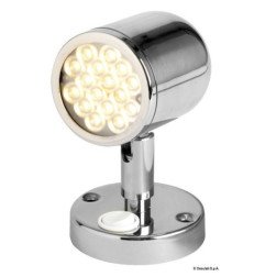 Spot articulé en inox poli avec interrupteur Osculati - Spot LED - ...