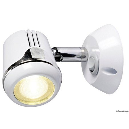 Spot articulé blanc HI-POWER LED 12/24 V Osculati - Spot LED - disc...
