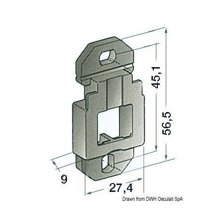 Base de support au mur Osculati - Base de support au mur - discount...