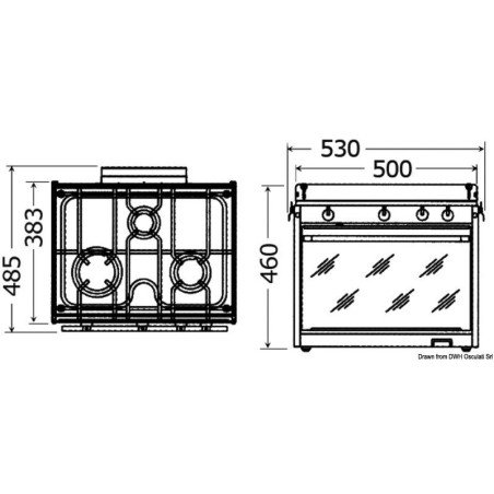Cuisinière Techimpex Topline 3 Feu pour