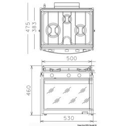 Cuisinière Techimpex MARINERtwo 2 Feu pour + four
