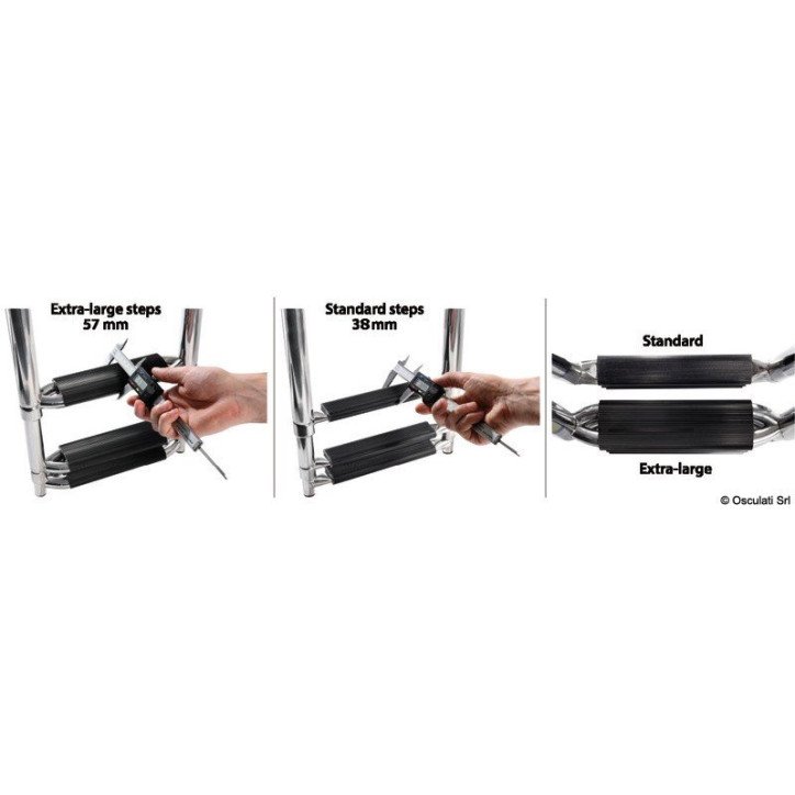 Echelle sous plate-forme coulissante extra large 4 marches XL
