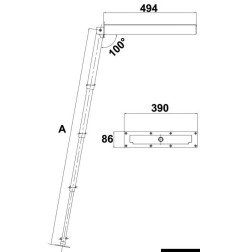 Echelle escamotable Standard AISI 316 4 marches