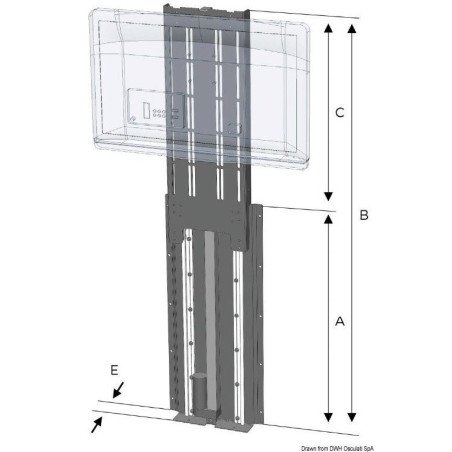 Supports TV UP-DOWN TV-LIFT 700 mm 24 V