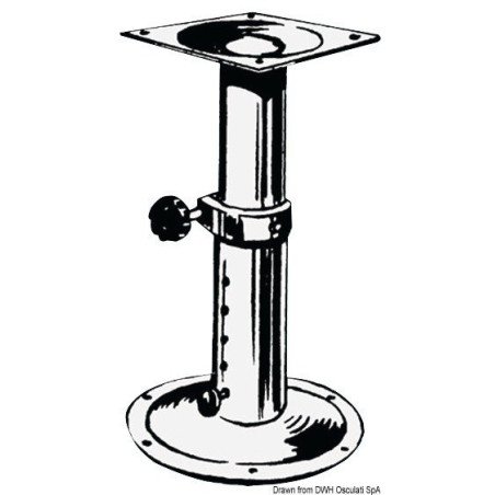Pied tournant télescopique inox 540/720 mm