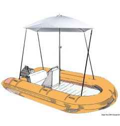 Bimini PARASOL pliable pour bateau blanc