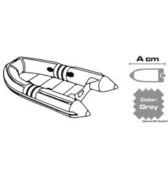 Bâche pour bateau pour pneumatiques gris 30/360 cm 300D