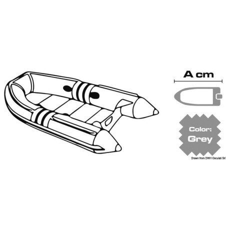 Bâche pour bateau pour pneumatiques gris 30/360 cm 300D