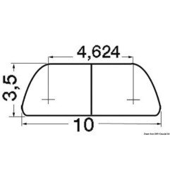 Profilé demi-rond AISI 316 10 mm (commande minimum 12m)