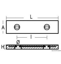 Anode à boulonner 1500 g
