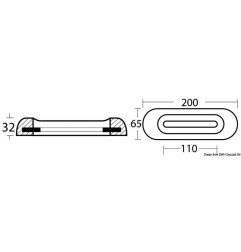 Anode à boulonner zinc 200x65 mm